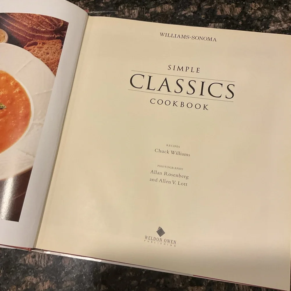 Williams Sonoma Simple Classics Cookbook with Rich Brown Cover